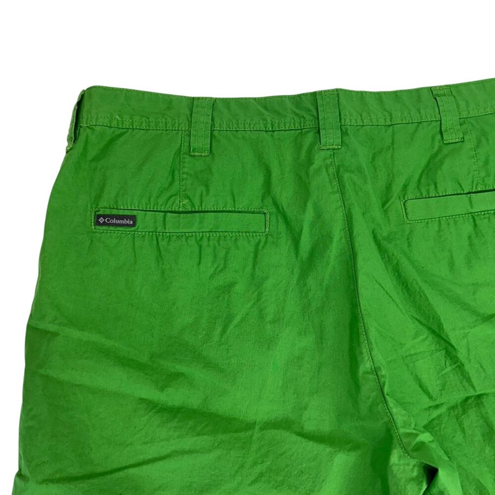 Columbia Mens Green Outdoor Casual Shorts Size 40 Inseam 9.5''Cotton/Poly Blend - Picture 9 of 12